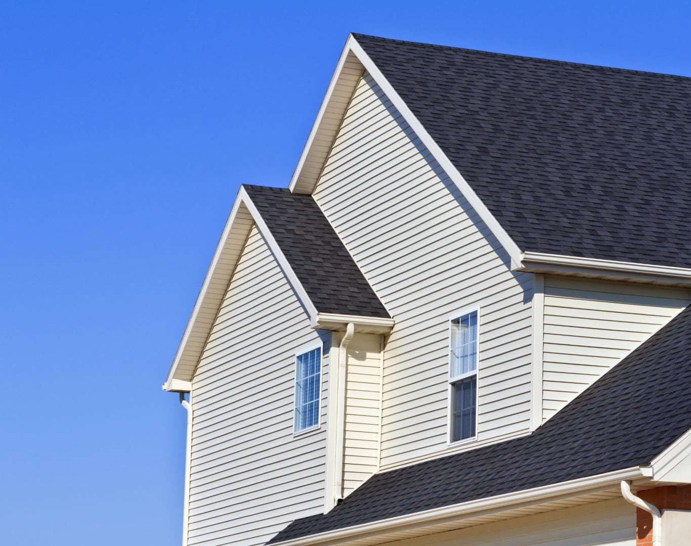 Repaired siding on a Kearney, Nebraska house