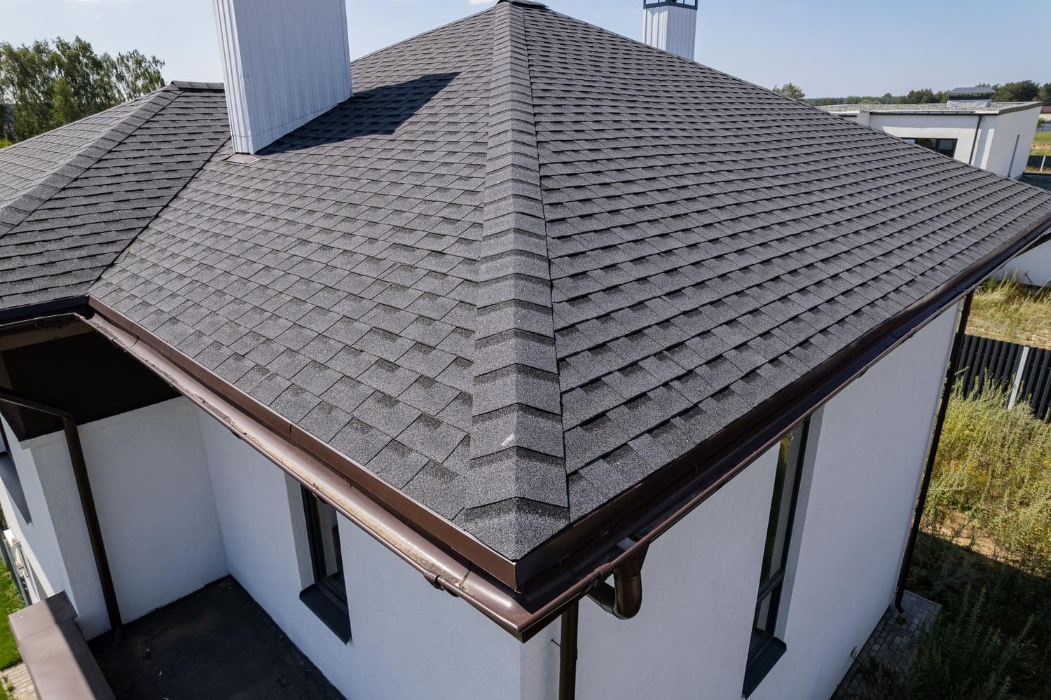Wind-lifted eave on a Columbus, NE house